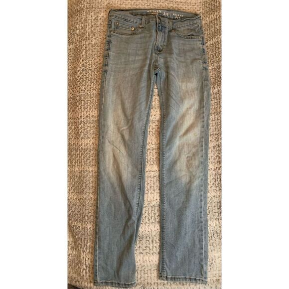 Levi’s 216 Denzien Skinny Fit Acid Washed Jeans - Picture 1 of 5